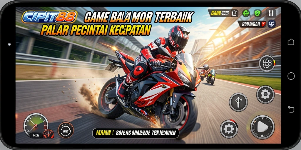 Gameplay seru balapan motor di CIPIT88 yang menantang.