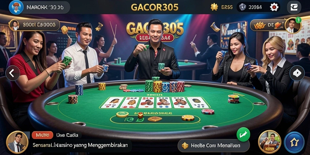 Tampilan gameplay Live Casino yang menarik dan mengasyikkan di GACOR305.