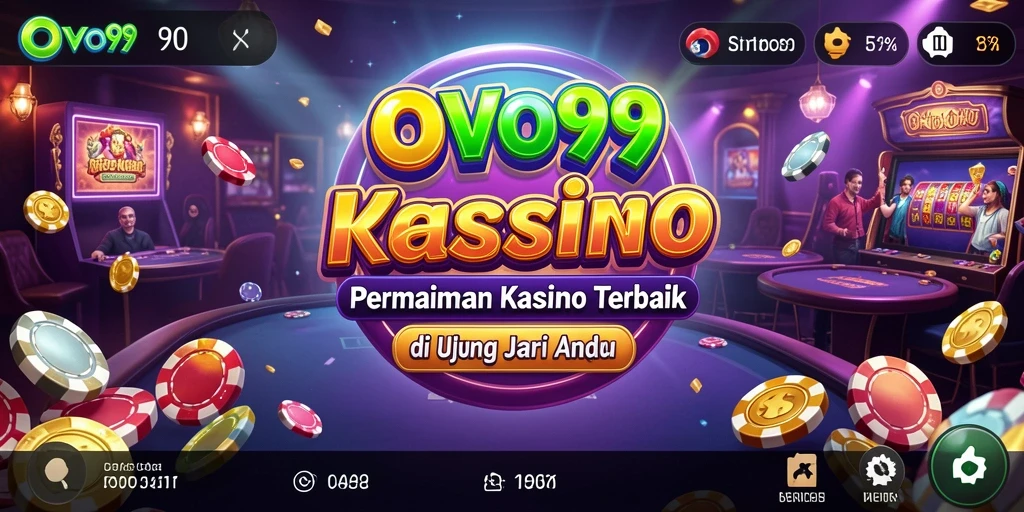 Tampilan aksi permainan Kasino yang mendebarkan di OVO99.