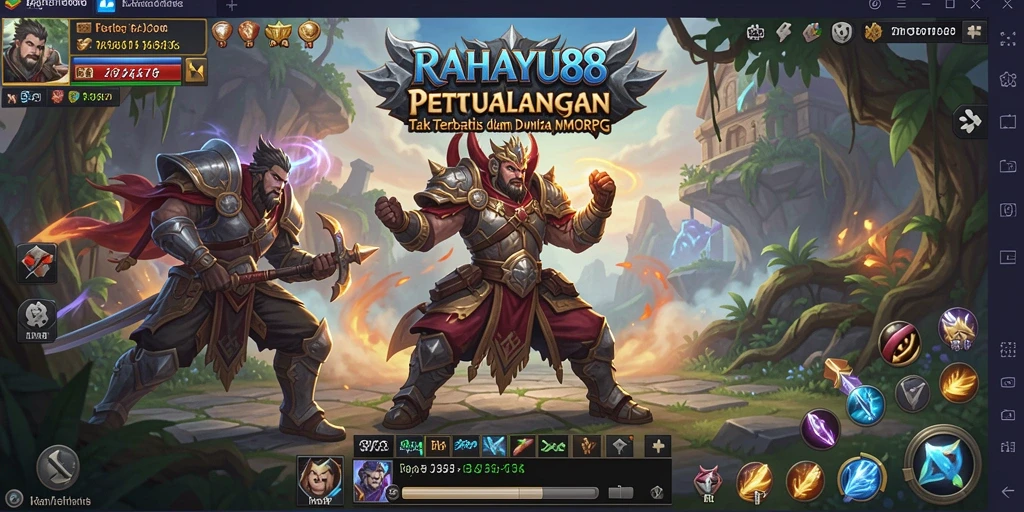Screenshot RAHAYU88 menunjukkan aksi mengesankan dalam pertempuran MMORPG.