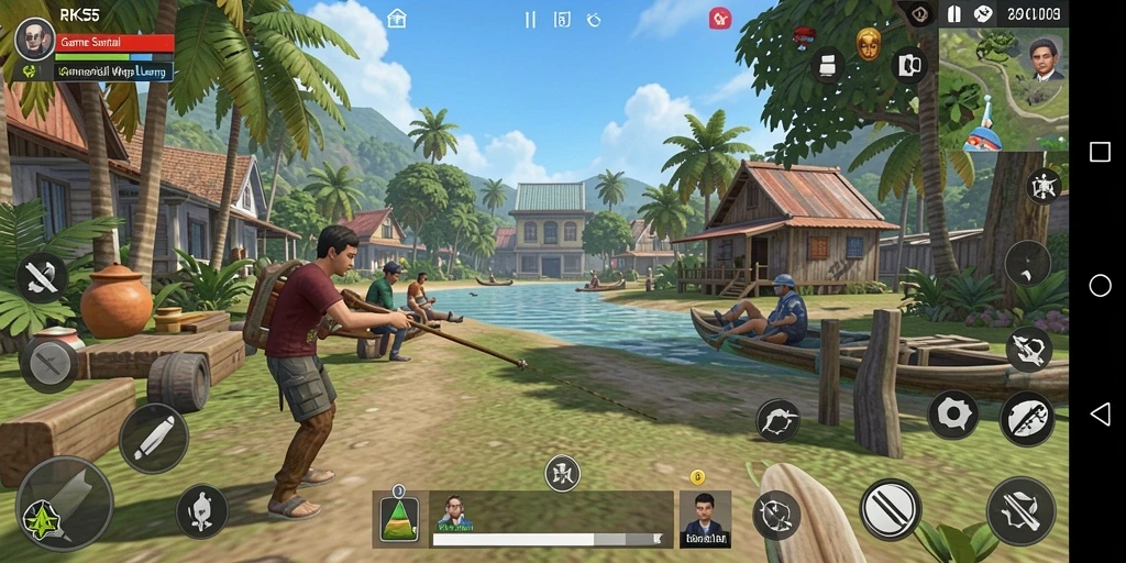 Screenshot gameplay RK55 menunjukkan keseruan dalam permainan Casual.